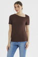 Polera Mujer Ajustado Chocolate