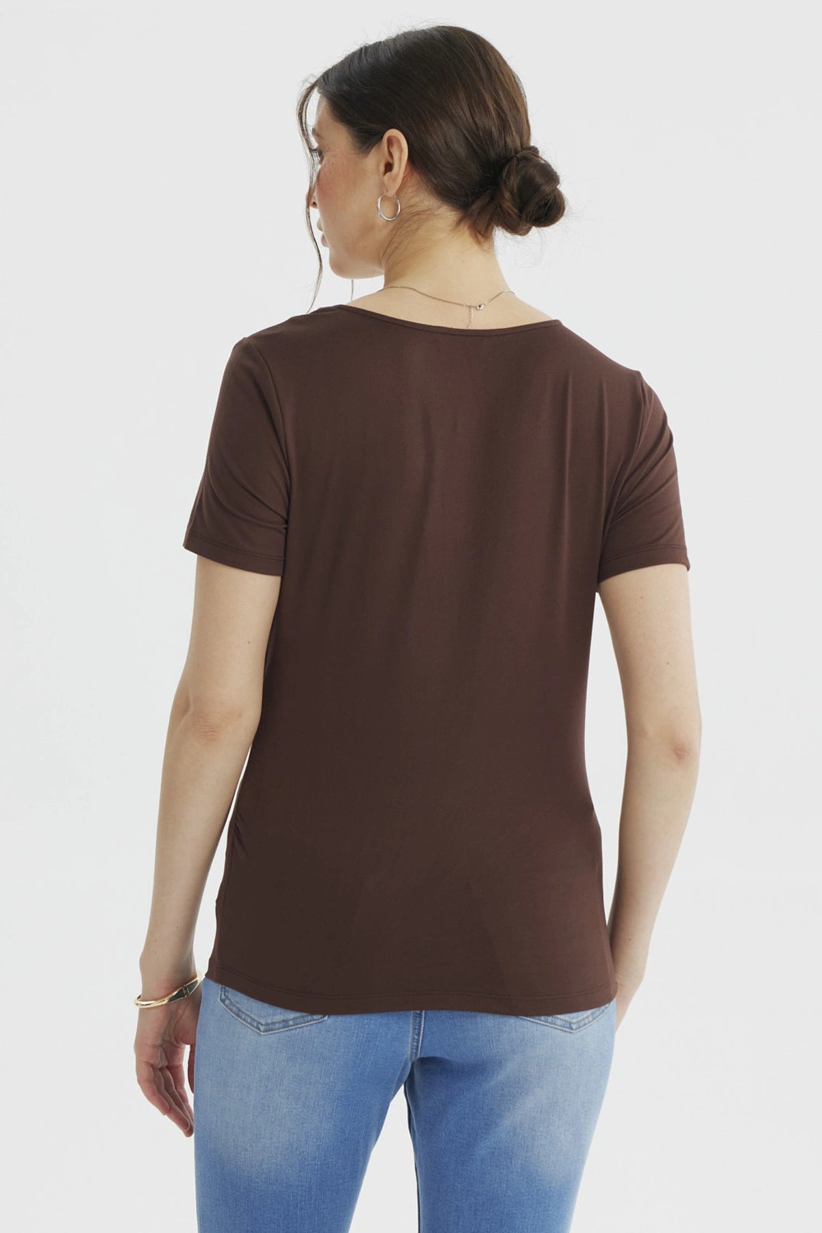Polera Mujer Ajustado Chocolate
