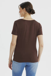 Polera Mujer Ajustado Chocolate