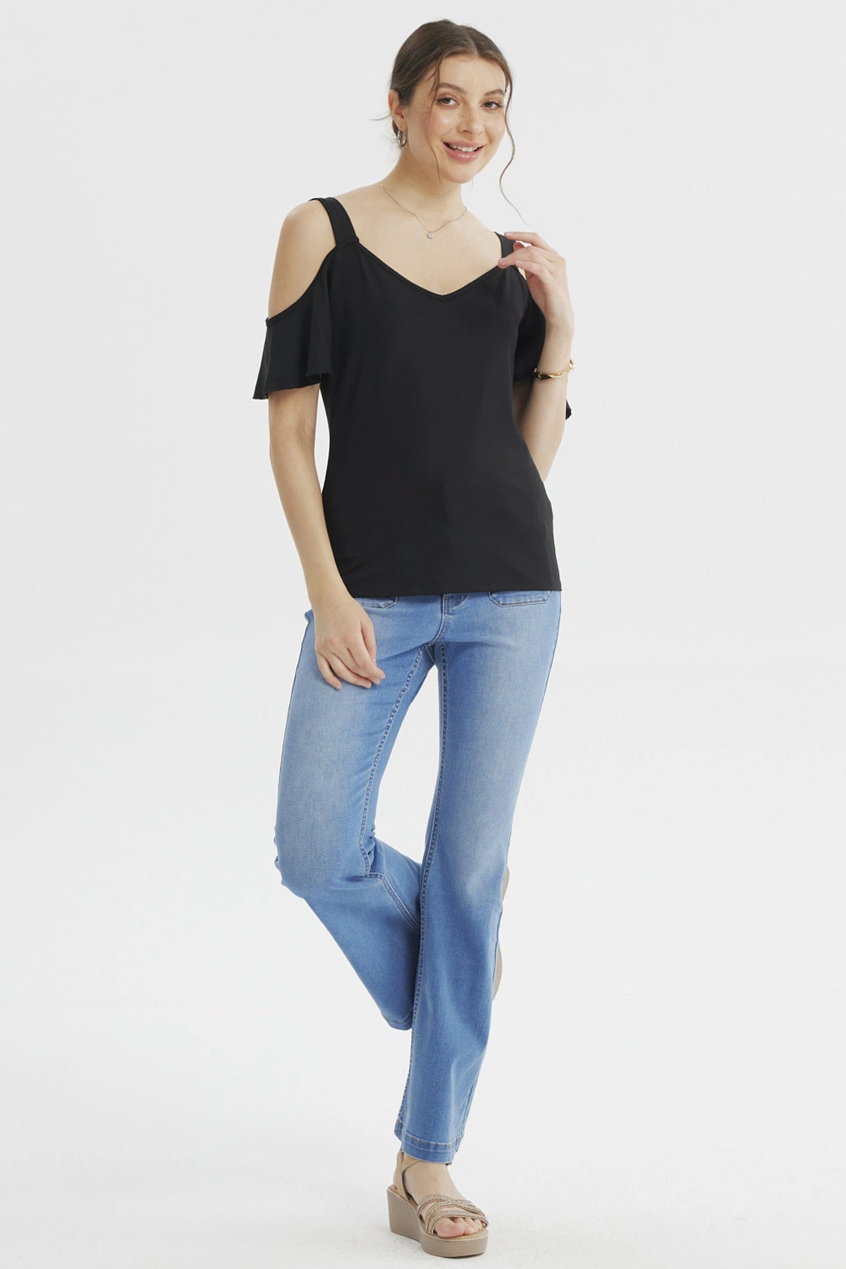 Polera Mujer Ajustado Negro