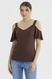 Polera Mujer Ajustado Chocolate