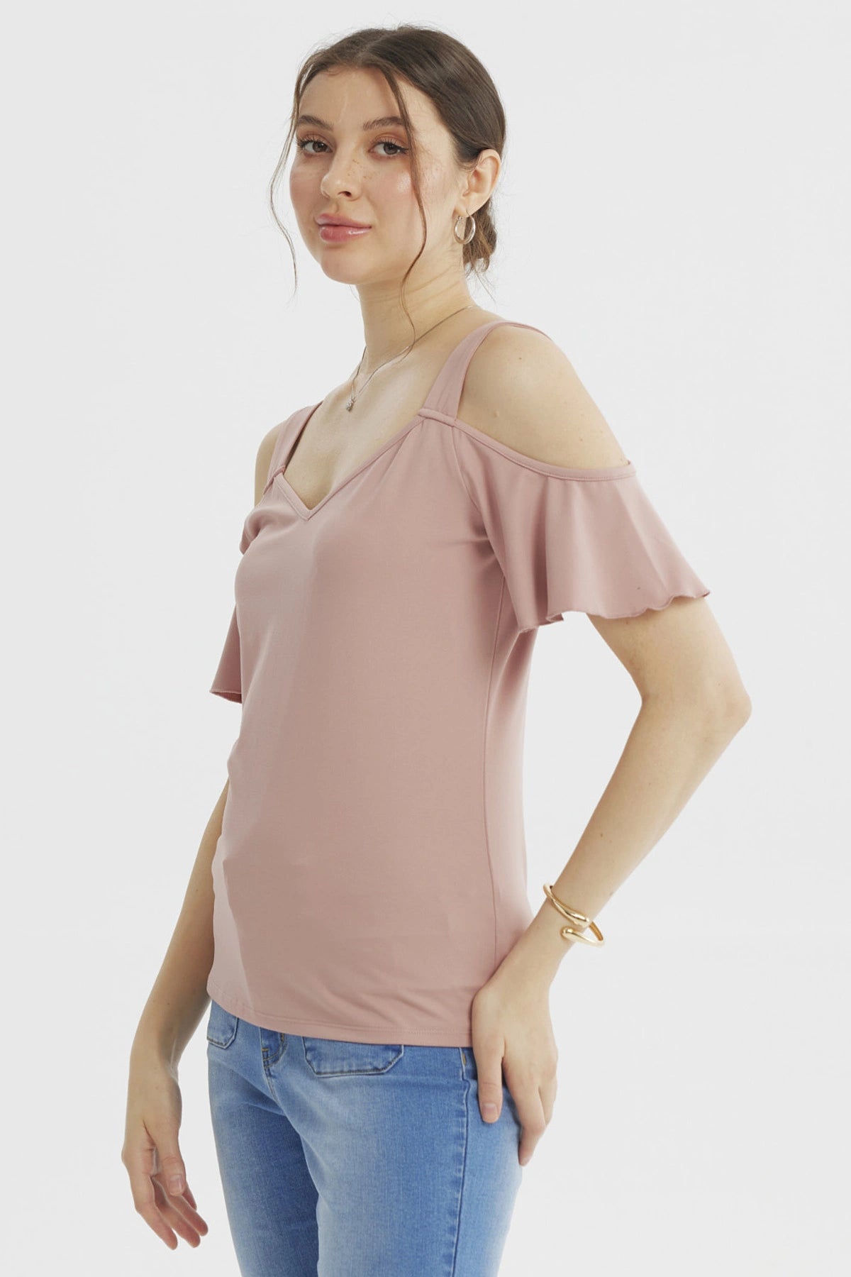 Polera Mujer Ajustado Rosado