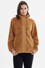 Polar Mujer Cuello Camisero Camel