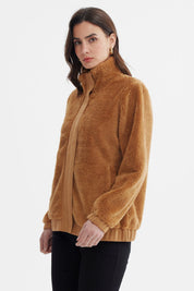 Polar Mujer Cuello Camisero Camel