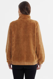 Polar Mujer Cuello Camisero Camel