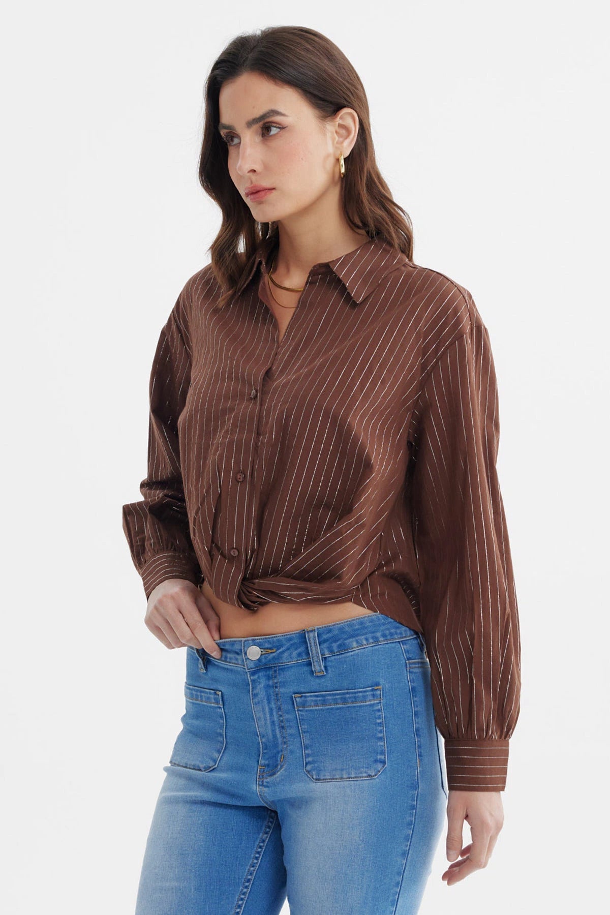 Blusa Mujer Oversize Chocolate
