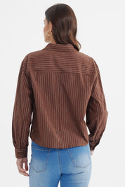 Blusa Mujer Oversize Chocolate