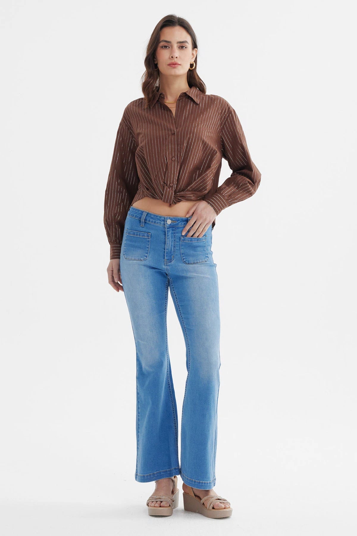 Blusa Mujer Oversize Chocolate