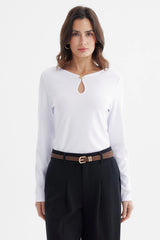 Polera Mujer Ajustado Blanco