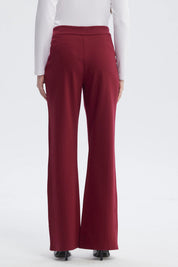 Pantalón Mujer Leve Flare Burdeo