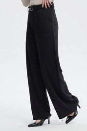 Pantalón Mujer Calce Recto Negro