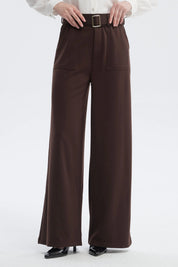 Pantalón Mujer Calce Recto Chocolate