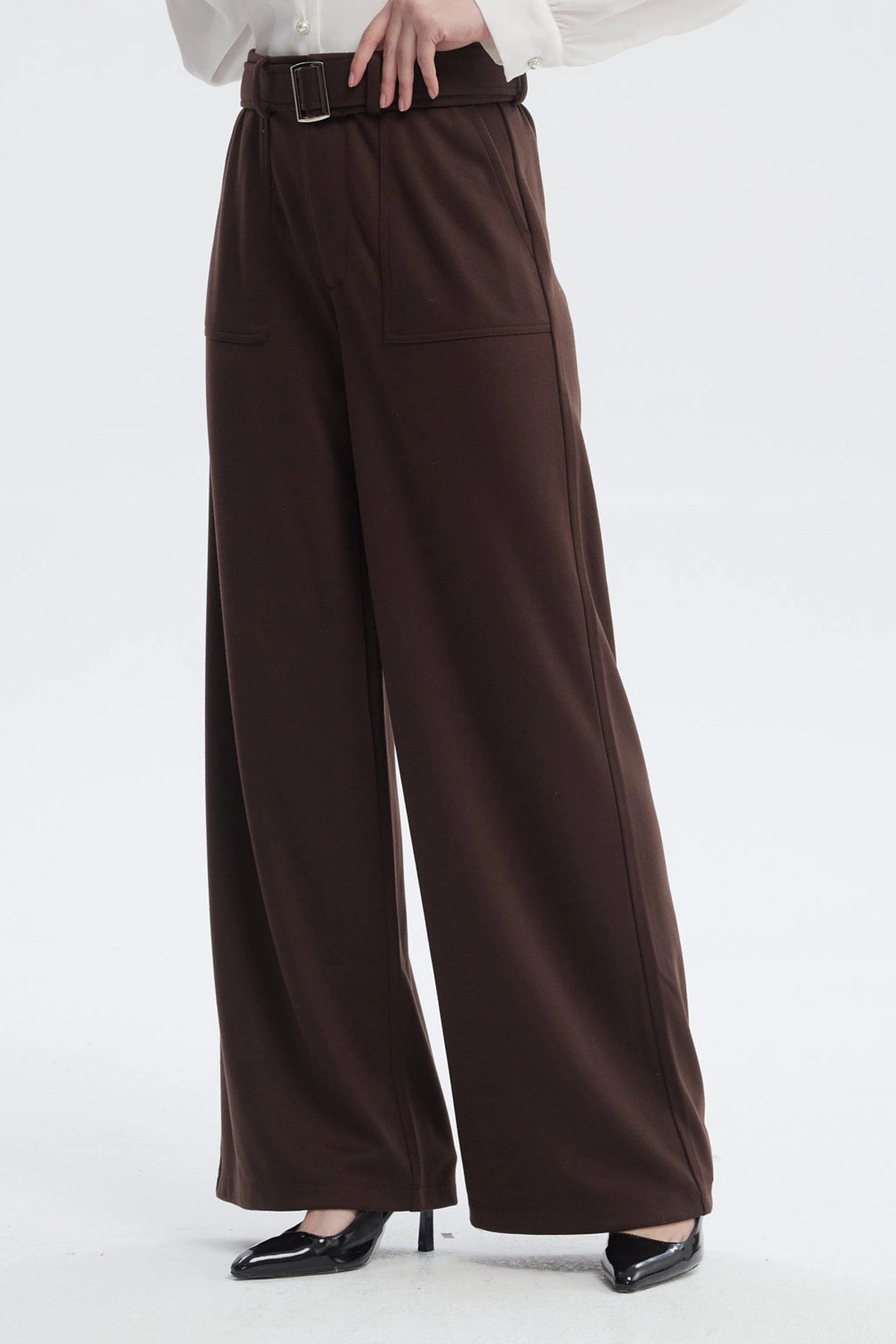 Pantalón Mujer Calce Recto Chocolate