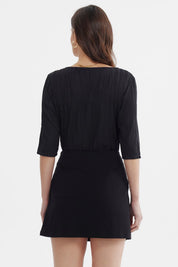 Falda Mujer Short Cruce Delantero Negro