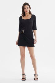 Falda Mujer Short Cruce Delantero Negro