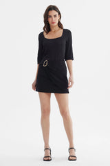 Falda Mujer Short Cruce Delantero Negro