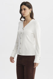 Sweater Mujer Ajustado Crudo