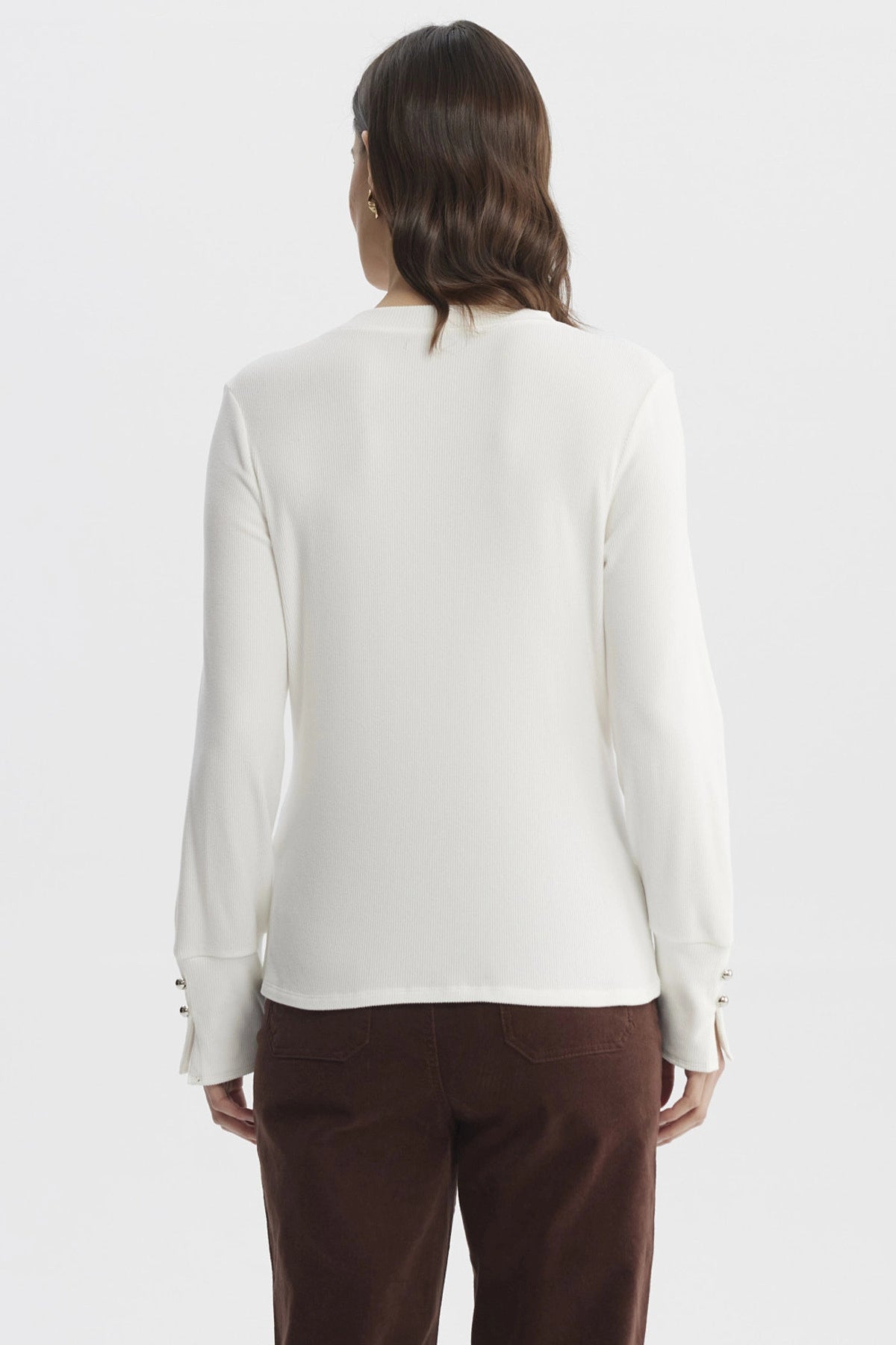 Sweater Mujer Ajustado Crudo
