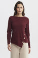 Sweater Mujer Ajustado Burdeo