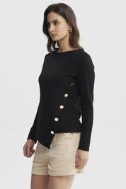 Sweater Mujer Ajustado Negro