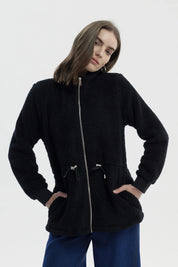 Polar Mujer Cuello Camisero Negro