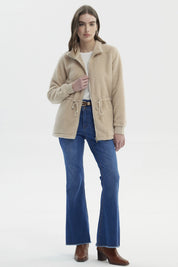 Polar Mujer Cuello Camisero Arena