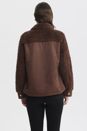Polar Mujer Cuello Camisero Café Oscuro