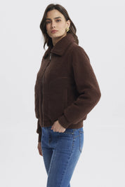 Polar Mujer Cuello Camisero Café Claro