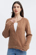 Sweater Mujer Slim Cuello Redondo Camel
