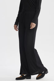 Pantalón Mujer Wide Leg Negro