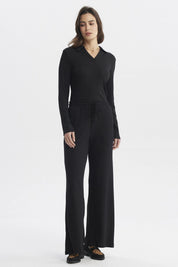 Pantalón Mujer Wide Leg Negro