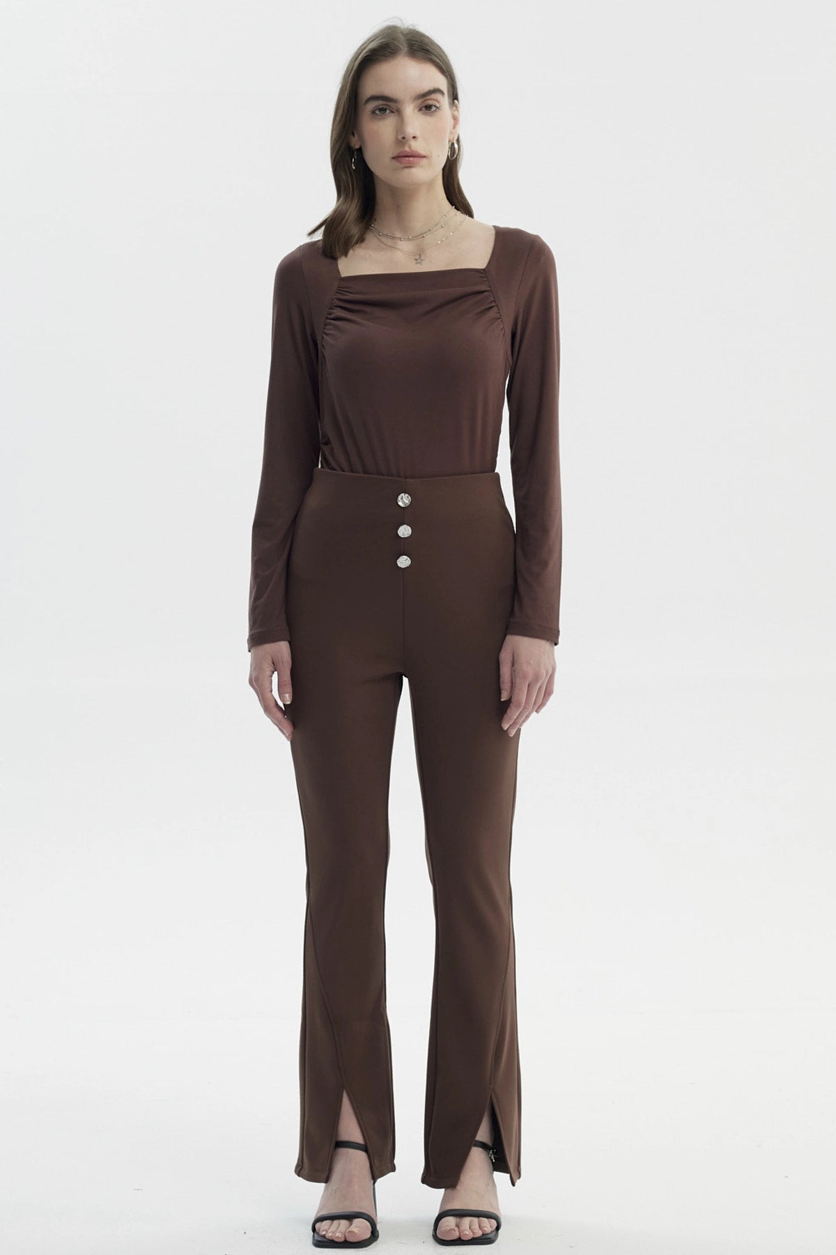 Calza Mujer Slim Café