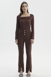 Calza Mujer Slim Café