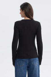 Polera Mujer Ajustado Negro