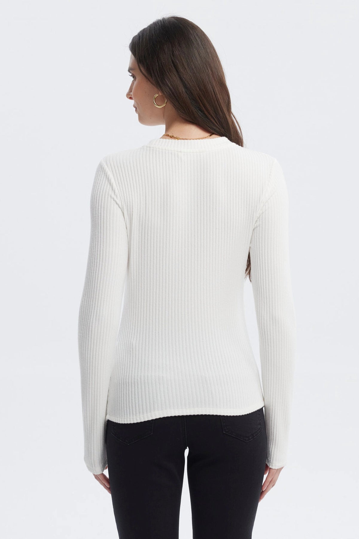 Polera Mujer Ajustado Crudo