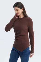 Polera Mujer Ajustado Café Claro