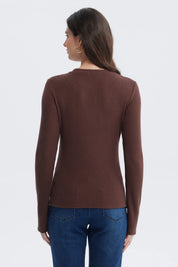 Polera Mujer Ajustado Café Claro