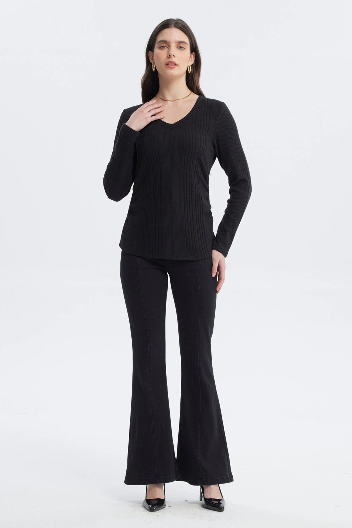 Polera Mujer Slim Negro