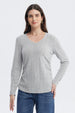 Polera Mujer Slim Gris Melange