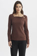 Polera Mujer Slim Café Claro