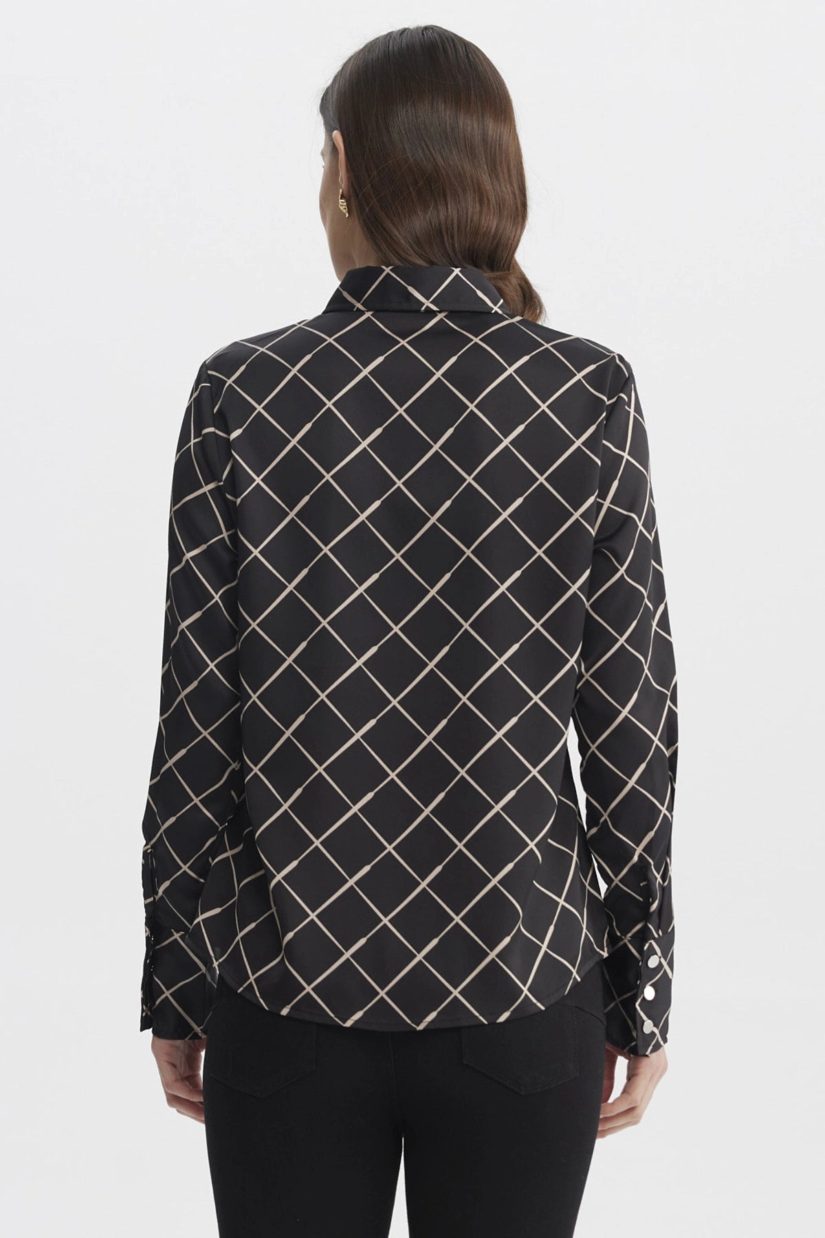 Blusa Mujer Cuello Camisero Negro