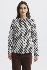 Blusa Mujer Cuello Camisero Blanco