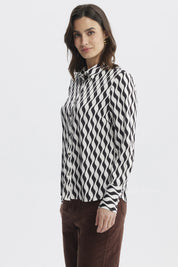 Blusa Mujer Cuello Camisero Blanco