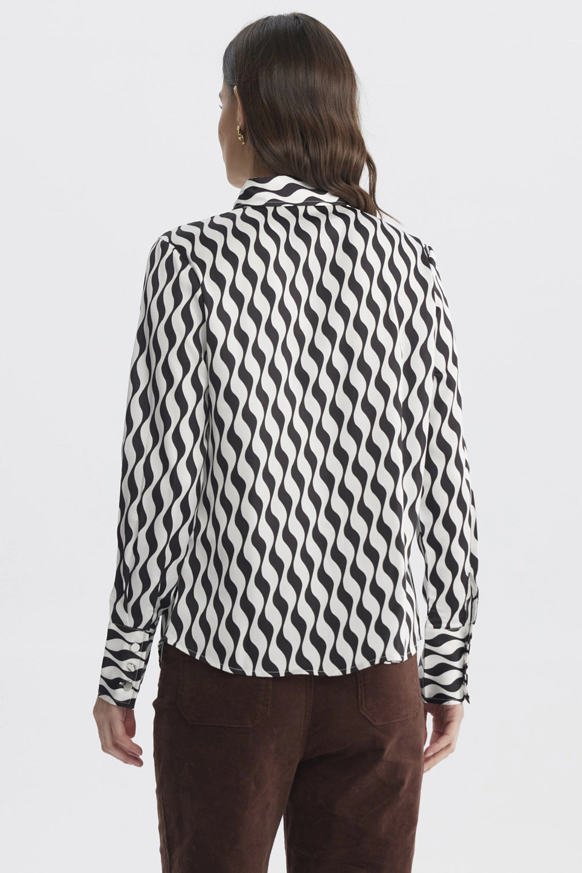 Blusa Mujer Cuello Camisero Blanco