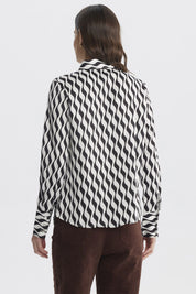 Blusa Mujer Cuello Camisero Blanco