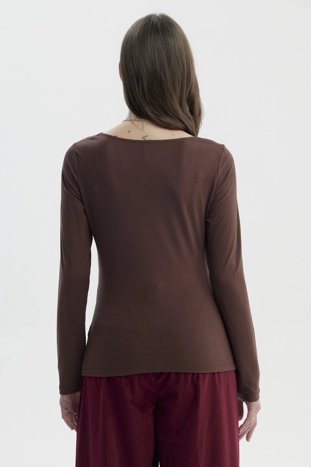 Polera Mujer Mujer Café Oscuro