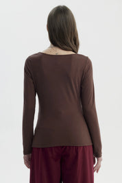Polera Mujer Mujer Café Oscuro