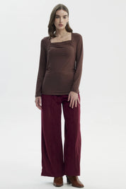 Polera Mujer Mujer Café Oscuro