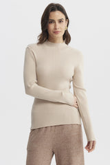 Sweater Mujer Ajustado Arena