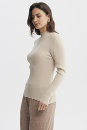 Sweater Mujer Ajustado Arena
